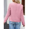 imageHappy Sailed Womens Cropped Tweed Blazers Casual Long Sleeve Double Breasted Open Front Blazer Jackets Work SuitsPink