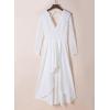 imageHappy Sailed Womens Floral Lace Long Sleeve V Neck Hi Low ALine Cocktail Party Dress
