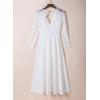 imageHappy Sailed Womens Floral Lace Long Sleeve V Neck Hi Low ALine Cocktail Party Dress