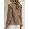 imageHappy Sailed Womens Tweed Blazers Casual Long Sleeve Double Breasted Open Front Blazer Jackets Work SuitsBrown