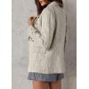 imageHappy Sailed Womens Tweed Blazers Casual Long Sleeve Double Breasted Open Front Blazer Jackets Work SuitsGray