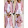 imageHappy Sailed Womens Tweed Blazers Casual Long Sleeve Double Breasted Open Front Blazer Jackets Work SuitsPink