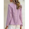 imageHappy Sailed Womens Tweed Blazers Casual Long Sleeve Double Breasted Open Front Blazer Jackets Work SuitsPurple