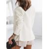 imageHappy Sailed Womens Tweed Blazers Casual Long Sleeve Double Breasted Open Front Blazer Jackets Work SuitsWhite