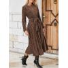 imageHappy Sailed Womens Velvet Dress Fashion Spring Lantern Sleeve High Waist ALine Long Formal Party DressesBrown Coffee