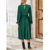 imageHappy Sailed Womens Velvet Dress Fashion Spring Lantern Sleeve High Waist ALine Long Formal Party DressesGreen