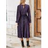 imageHappy Sailed Womens Velvet Dress Fashion Spring Lantern Sleeve High Waist ALine Long Formal Party DressesPurple
