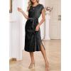 imageHappy Sailed Winter Fall Sleeveless Crewneck Velvet Cocktail Dress Party Midi Dresses with PocketsBlack