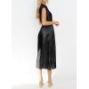 imageHappy Sailed Winter Fall Sleeveless Crewneck Velvet Cocktail Dress Party Midi Dresses with PocketsBlack
