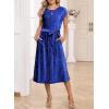 imageHappy Sailed Winter Fall Sleeveless Crewneck Velvet Cocktail Dress Party Midi Dresses with PocketsRoyal Blue