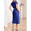 imageHappy Sailed Winter Fall Sleeveless Crewneck Velvet Cocktail Dress Party Midi Dresses with PocketsRoyal Blue