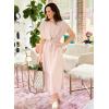 imageHappy Sailed Womens Formal Dress 2025 Trendy Elegant Batwing Sleeve Front Wrap Tie Waist Long Maxi Cocktail Party DressesOatmeal