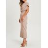 imageHappy Sailed Womens Formal Dress 2025 Trendy Elegant Batwing Sleeve Front Wrap Tie Waist Long Maxi Cocktail Party DressesOatmeal