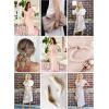 imageHappy Sailed Womens Formal Dress 2025 Trendy Elegant Batwing Sleeve Front Wrap Tie Waist Long Maxi Cocktail Party DressesOatmeal