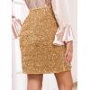 imageHappy Sailed Womens Sequin Skirt Sparkly Stretchy Velvet High Waisted Bodycon Mini Skorts Night Out Glitter SkirtsDark Champagne