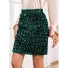 imageHappy Sailed Womens Sequin Skirt Sparkly Stretchy Velvet High Waisted Bodycon Mini Skorts Night Out Glitter SkirtsGreen