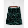 imageHappy Sailed Womens Sequin Skirt Sparkly Stretchy Velvet High Waisted Bodycon Mini Skorts Night Out Glitter SkirtsGreen