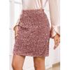 imageHappy Sailed Womens Sequin Skirt Sparkly Stretchy Velvet High Waisted Bodycon Mini Skorts Night Out Glitter SkirtsPink