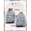 imageHappy Sailed Womens Plus Size Sweatshirts Striped Tie Dye Print Long Sleeve Crewneck Loose Pullover Tops4X Gray