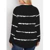 imageHappy Sailed Womens Plus Size Tie Dye Sweatshirt Casual Long Sleeve Crew Neck Striped Pullover Tops3X Black