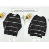 imageHappy Sailed Womens Plus Size Tie Dye Sweatshirt Casual Long Sleeve Crew Neck Striped Pullover Tops3X Black