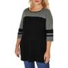 imageHappy Sailed Womens Plus Size Tunic Tops Summer Short Sleeve V NeckCrew Neck Loose Casual Tee Shirt1X5X