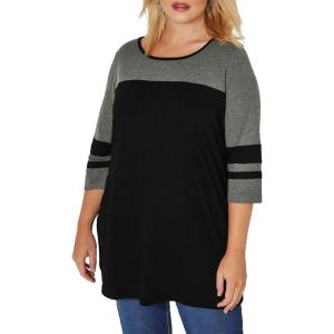 imageHappy Sailed Womens Plus Size Tunic Tops Summer Short Sleeve V NeckCrew Neck Loose Casual Tee Shirt1X5X