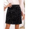 imageHappy Sailed Womens Sequin Skirt Sparkly Stretchy Velvet High Waisted ALine Mini Skorts Night Out Glitter SkirtsBlack