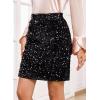 imageHappy Sailed Womens Sequin Skirt Sparkly Stretchy Velvet High Waisted ALine Mini Skorts Night Out Glitter SkirtsBlack