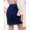 imageHappy Sailed Womens Sequin Skirt Sparkly Stretchy Velvet High Waisted ALine Mini Skorts Night Out Glitter SkirtsBlue