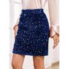 imageHappy Sailed Womens Sequin Skirt Sparkly Stretchy Velvet High Waisted ALine Mini Skorts Night Out Glitter SkirtsBlue