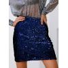 imageHappy Sailed Womens Sequin Skirt Sparkly Stretchy Velvet High Waisted ALine Mini Skorts Night Out Glitter SkirtsBlue