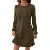 imageHappy Sailed Womens Cocktail Dresses Lace Crochet Long Sleeve Side Button A Line Shift Dress with Pockets Trendy Fall 2025Green