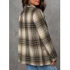 imageHappy Sailed Womens Plaid Blazer Classic Lapel Collar Double Breasted Open Front Blazers Jackets Work Suit with PocketsBeige