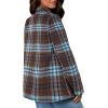 imageHappy Sailed Womens Plaid Blazer Classic Lapel Collar Double Breasted Open Front Blazers Jackets Work Suit with PocketsBlue