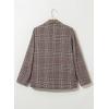 imageHappy Sailed Womens Plaid Blazer Classic Lapel Collar Double Breasted Open Front Blazers Jackets Work Suit with PocketsDark Khaki