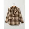 imageHappy Sailed Womens Plaid Blazer Classic Lapel Collar Double Breasted Open Front Blazers Jackets Work Suit with PocketsYellow
