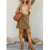 imageHappy Sailed Womens Corduroy Skirts Fall Winter High Waisted Button Down Aline Short Mini Skirt with PocketsKhaki Camel