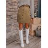 imageHappy Sailed Womens Corduroy Skirts Fall Winter High Waisted Button Down Aline Short Mini Skirt with PocketsKhaki Camel