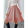 imageHappy Sailed Womens Winter Fall Tweed High Waisted Flared Mini Skater Skirt A Line Pleated Midi SkirtsRed