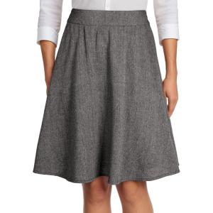 imageHappy Sailed Womens Winter Fall Tweed High Waisted Flared Mini Skater Skirt A Line Pleated Midi SkirtsGrey