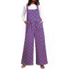 imageHappy Sailed Womens Plaid Overalls Casual Loose Sleeveless Adjustable Straps Wide Leg Pants Jumpsuit with PocketsPink