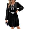 imageHappy Sailed Womens Velvet Dress Fall Winter Long Sleeve Front Bowknot High Waisted A Line Cocktail Dresses for Wedding GuestBlack