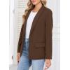 imageHappy Sailed Womens Long Sleeve Blazer Business Casual Open Front Work Office Suit JacketsBrown