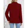imageHappy Sailed Womens Long Sleeve Blazer Business Casual Open Front Work Office Suit JacketsRed