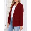 imageHappy Sailed Womens Long Sleeve Blazer Business Casual Open Front Work Office Suit JacketsRed