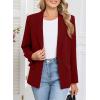 imageHappy Sailed Womens Long Sleeve Blazer Business Casual Open Front Work Office Suit JacketsRed