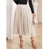imageHappy Sailed Womens Tulle Skirt Fall Fashion Elastic High Waisted ALine Layered Flowy Long Tutu Skirts Date Night OutfitsBeige