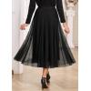 imageHappy Sailed Womens Tulle Skirt Fall Fashion Elastic High Waisted ALine Layered Flowy Long Tutu Skirts Date Night OutfitsBlack