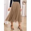 imageHappy Sailed Womens Tulle Skirt Fall Fashion Elastic High Waisted ALine Layered Flowy Long Tutu Skirts Date Night OutfitsBrown